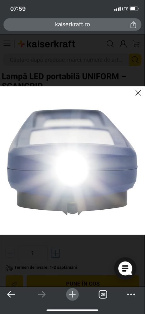Lampă LED portabilă UNIFORM – SCANGRIP