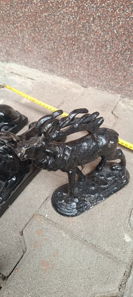 Figurine turnate din aluminiu,leu,cerb și cocoș de munte