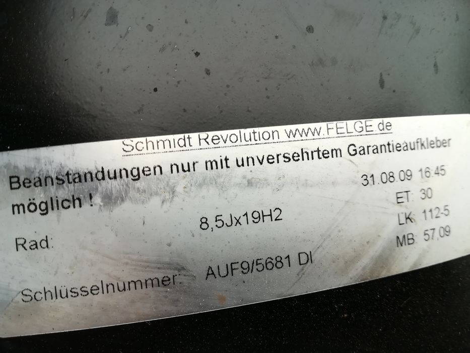 Schmidt Revolution 19-5x112 ET30 8.5J AUDI