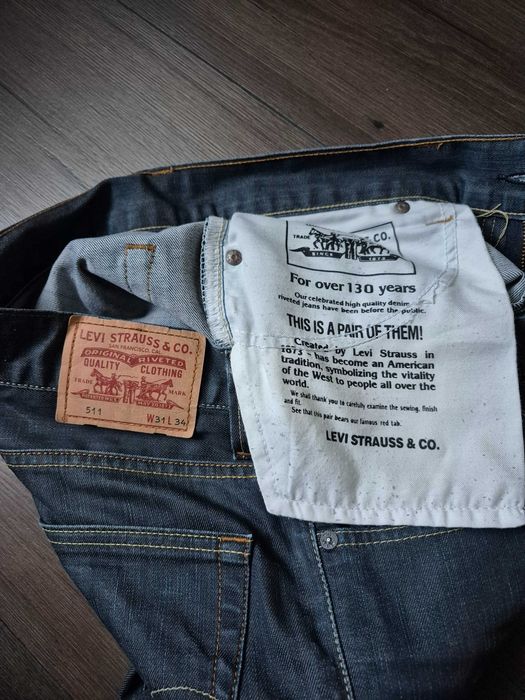 Blugi bărbați Levi's 511, W31 L34, purtați de 3 ori