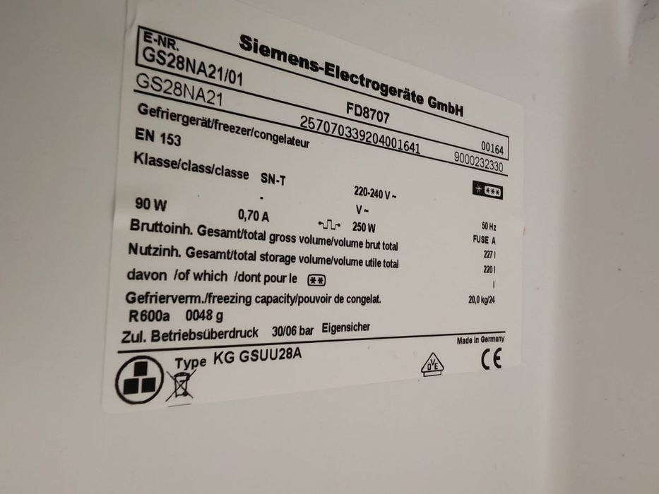 Congelator Siemens no frost