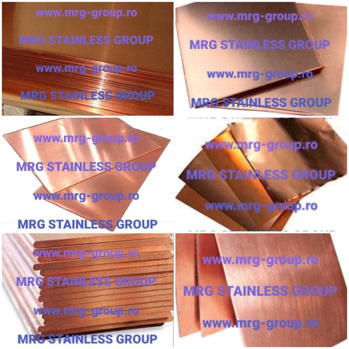 Tabla cupru alimentar 5x1000x2000 cazan cupru alama inox aluminiu