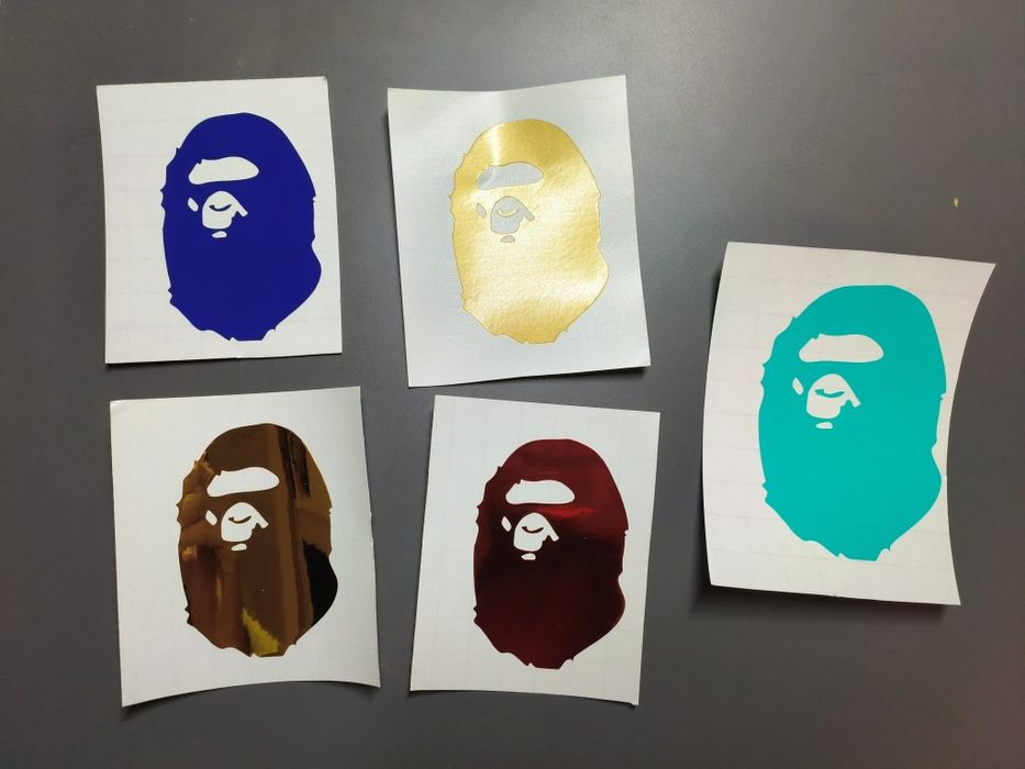 Sticker vinyl bape glossy
