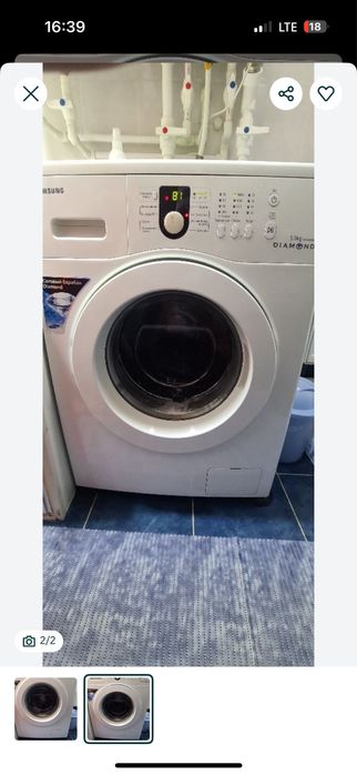 Samsung avtomat kir yuvish mashinasi. 5 kg, diamond baraban