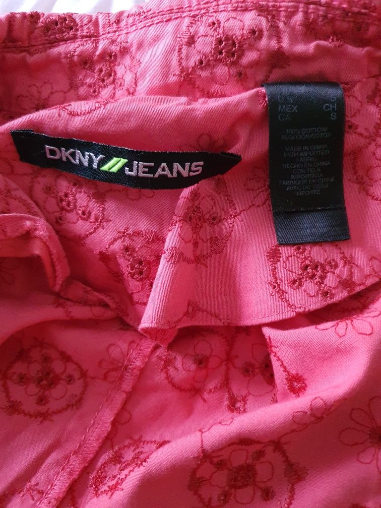 Sacou roz cu broderie DKNY jeans