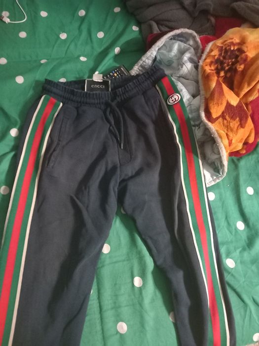 Pantaloni albaștri gucci