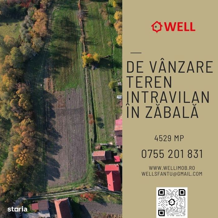 De vânzare teren intravilan în Zăbală
