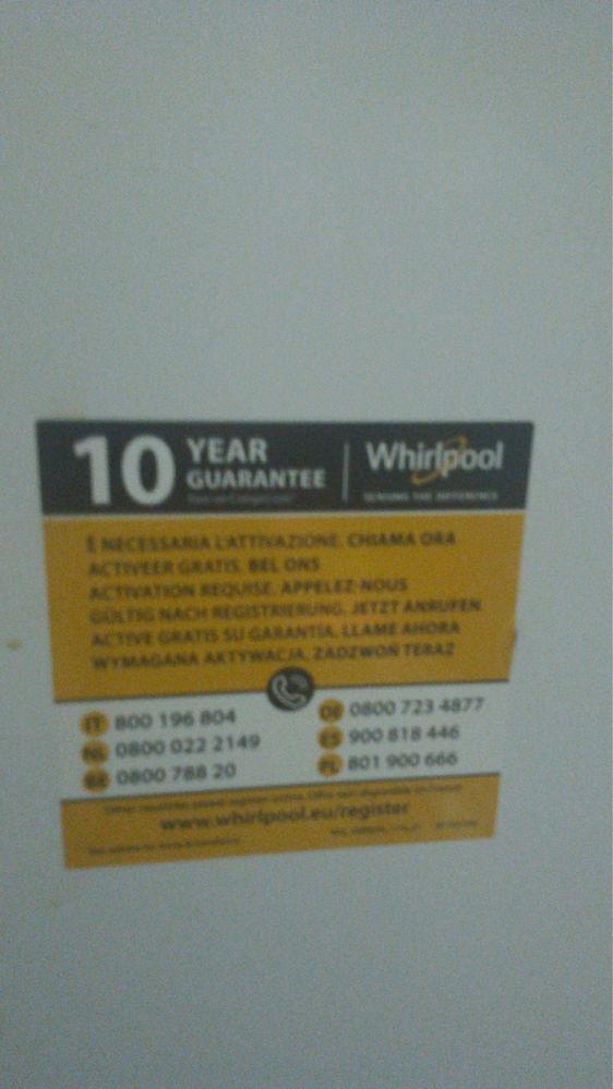 Фризер ракла Whirlpool