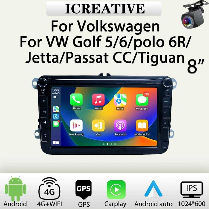 Navigatie dedicata VW Skoda Seat 2GB Ram - Carplay si Android auto