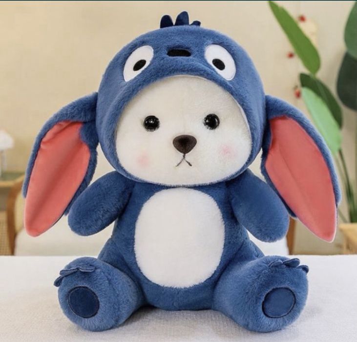 Мишка Стич синий и розовый