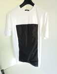 Tricou alb negru barbati