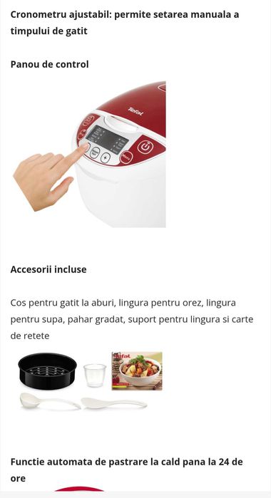 Multicooker Tefal rosu 12 programe