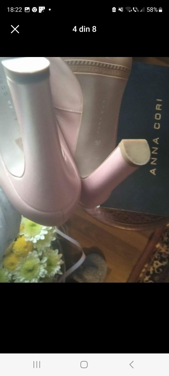 Pantofi roz pudră