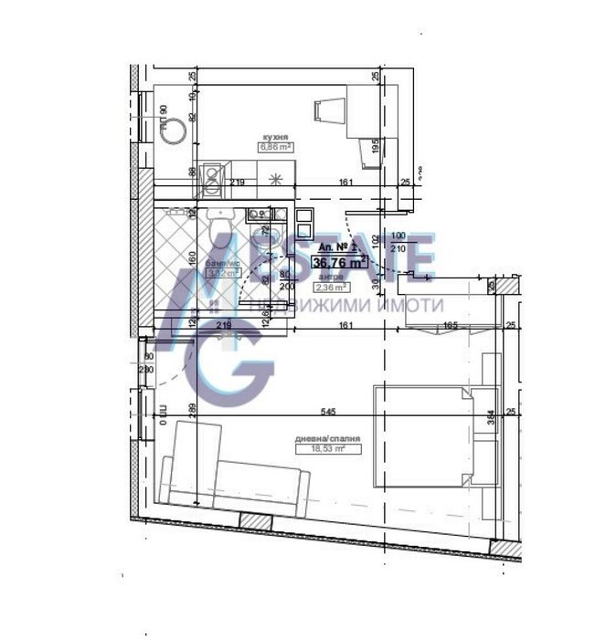 Студио в новострояща се сграда в гр. Китен.