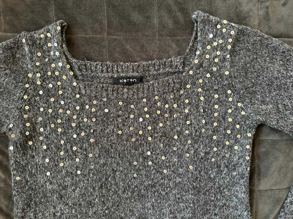 Pulover tricotat cu paiete KOTON marime XL