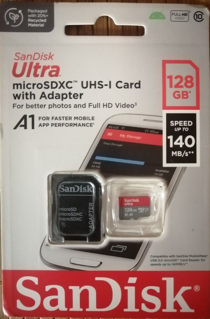 SanDisk 128 GB карта