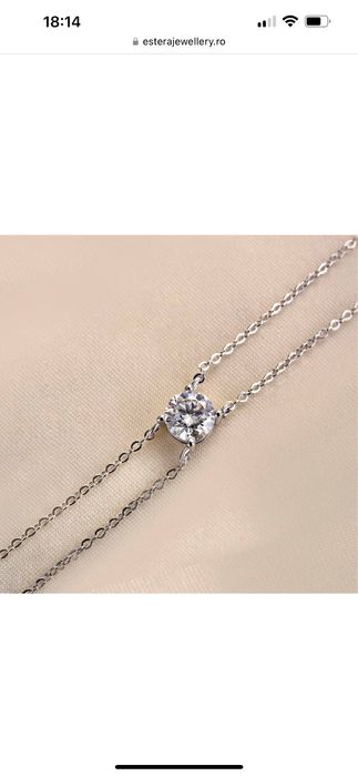 Bratara solitaire cu moissanite 1 carat