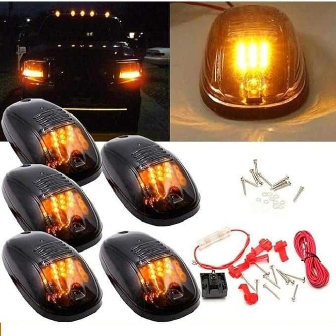 Set 5 lumini plafon galbene 5 bucati + kit buton si fire