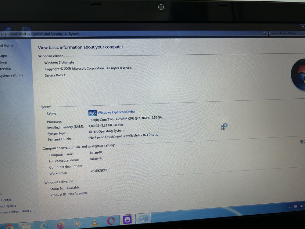 Leptop Acer I3 detalii