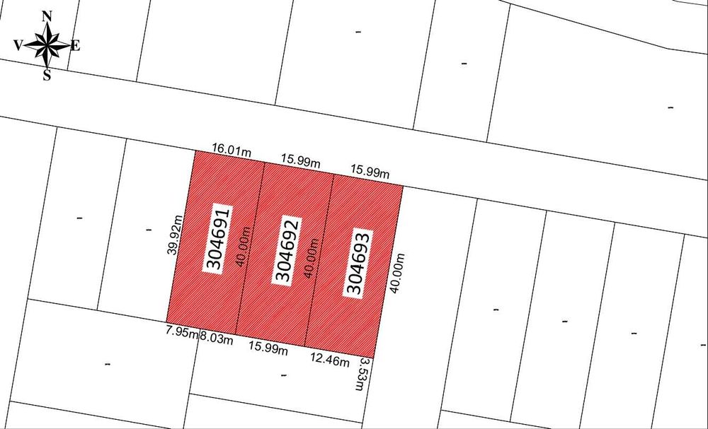 2x 640 mp  parcele teren casa in Zadareni