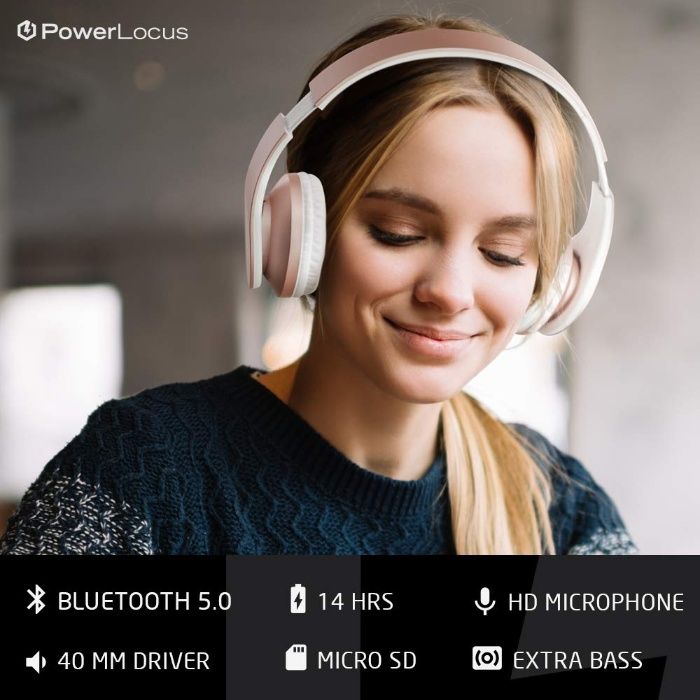 Разопаковани Сгъваеми Стерео Bluetooth Слушалки PowerLocus P1 Over-Ear