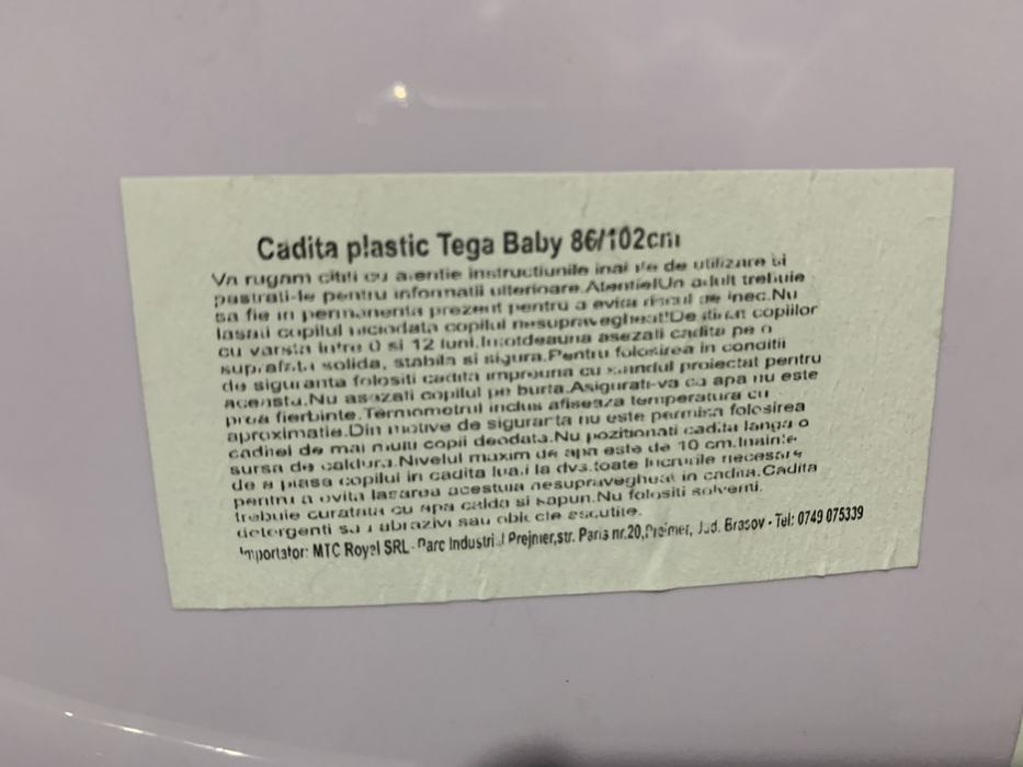 Set Cadita 102 cm cu suport metalic si suport anatomic Duck Mov