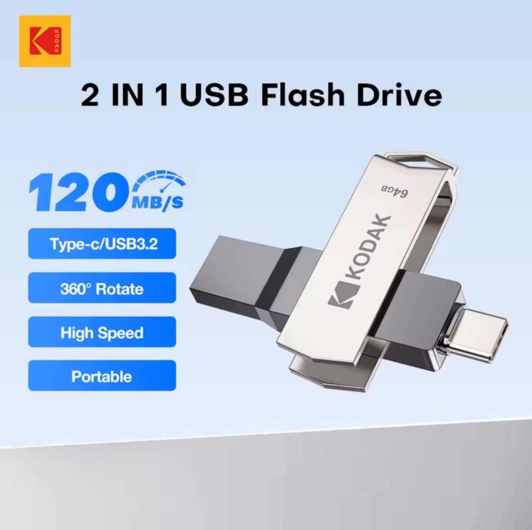 Kodak флашка 256GB-2в1-Сартифицирана