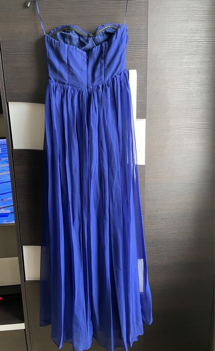 Rochie de seara Bershka, albastra, marimea M