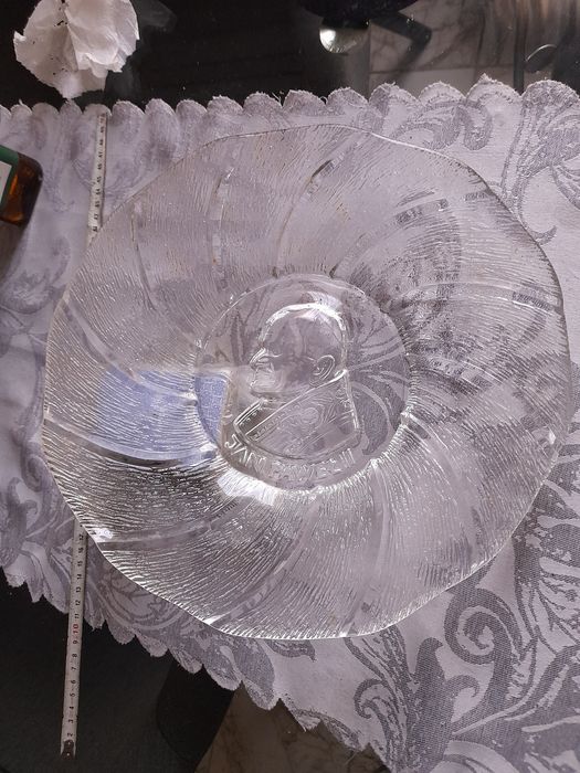 Поднос с лика на Папа Йоан Павел,италианска купа и табли