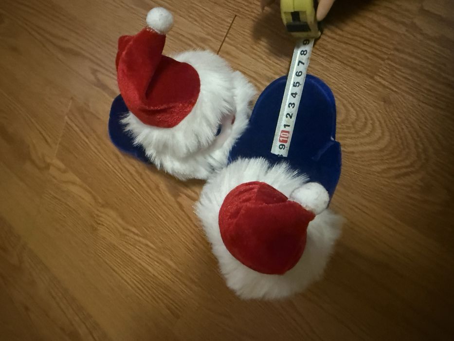 Papuci / Slapi copii mos craciun 26 / 16cm