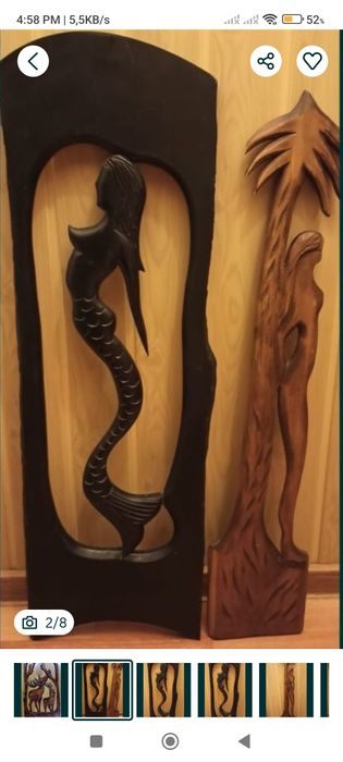 Sculptura manuala in lemn