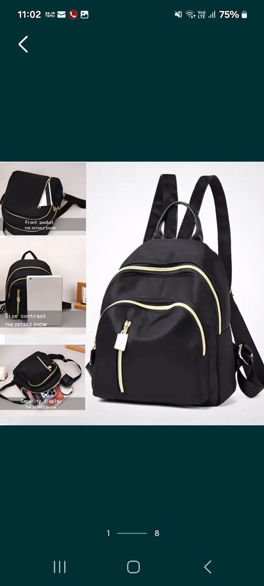 Rucsac damă oraș negru