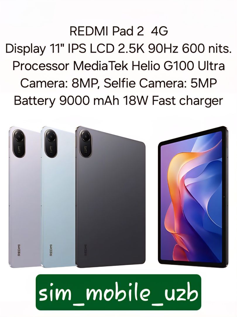REDMI Pad 2  2025 New Super Skidka+Garantiya+Dastavka