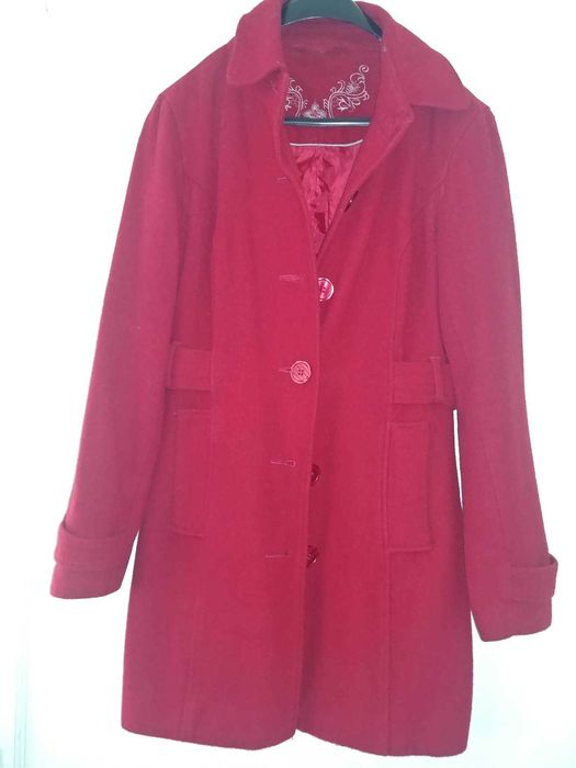 Palton rosu dama,S-M