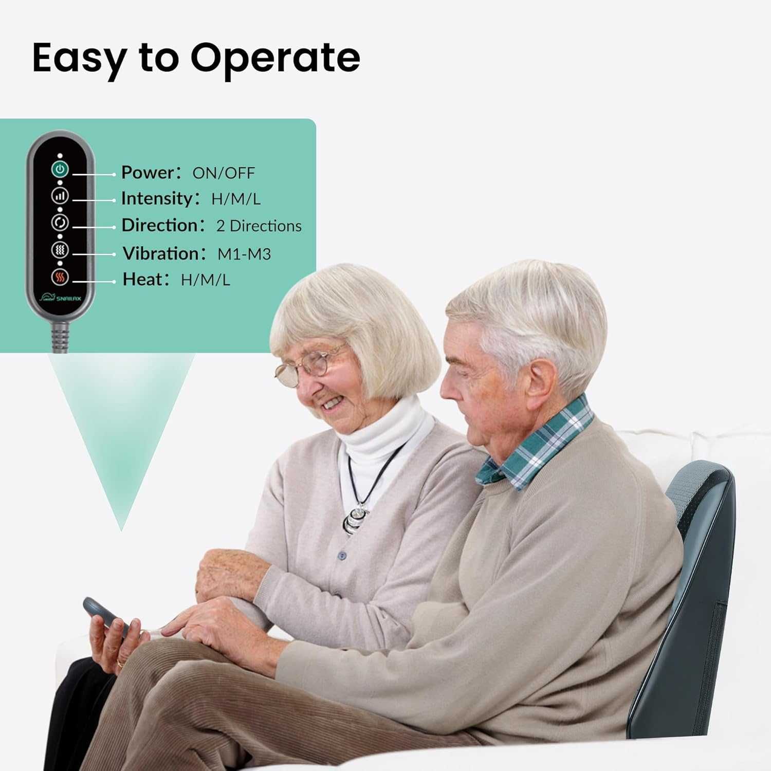 Шиатсу масажор със загряване от Snailax SL-128 Shiatsu