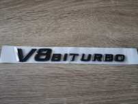 черен надпис Mercedes Benz V8 Biturbo