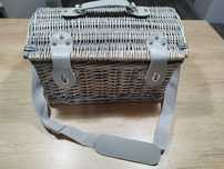 Cos de picnic pentru 2 persoane din rachita naturala,