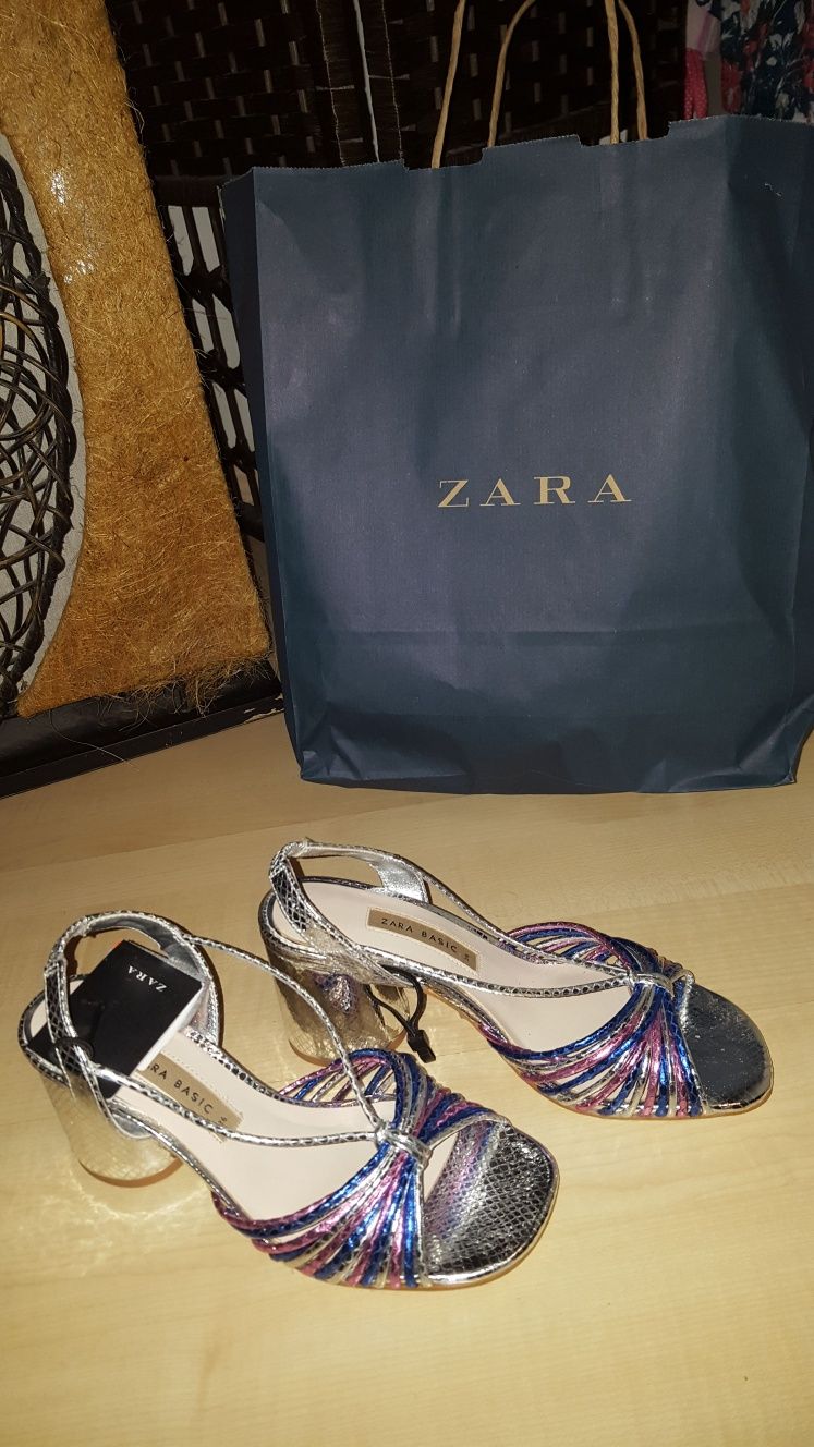 Sandale Zara argintii 36