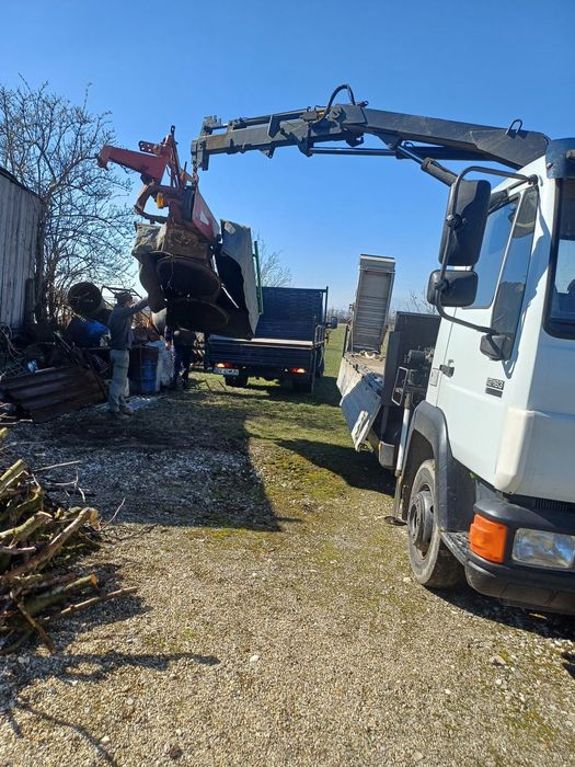 Închiriere Autocamion 12t cu Macara 3.5t + Autoplatformă | Transport