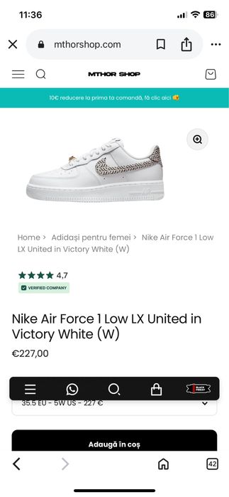 Nike Air Force 1 Low LX United in Victory White