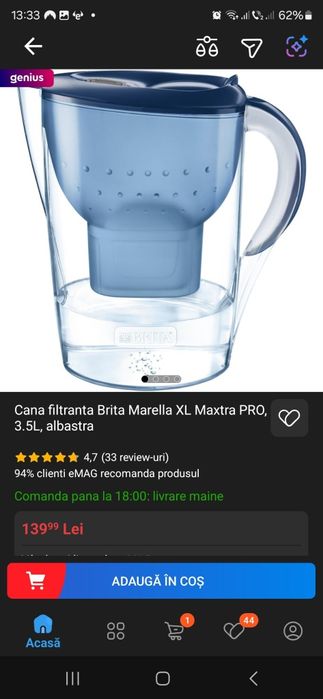 Cana filtranta Brita Marella XL Maxtra Pro 3,5l Noua