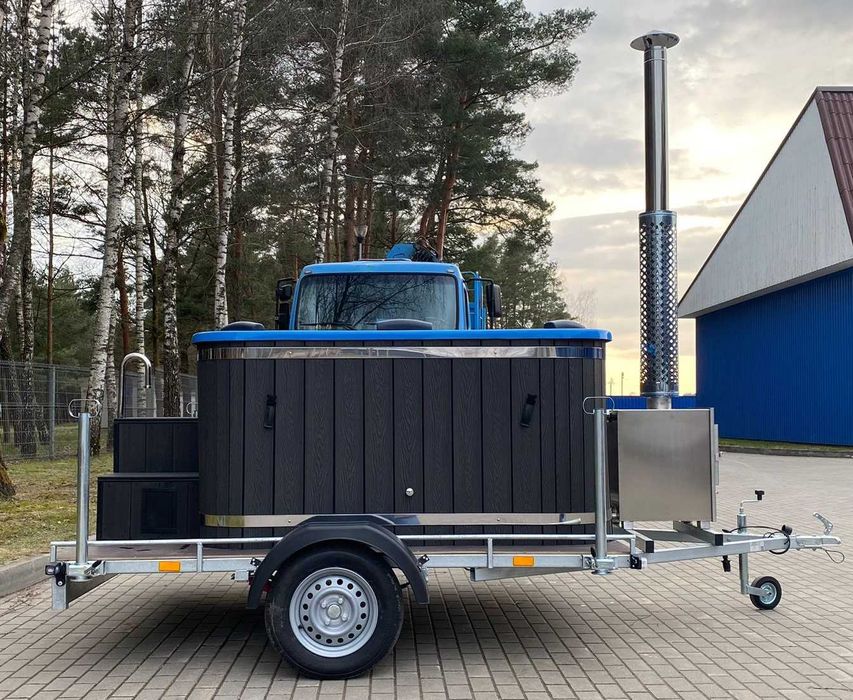 Ciubar mobil dreptunghiular pe remorca