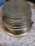 Suporturi pahare vintage din inox in stare excelenta.
