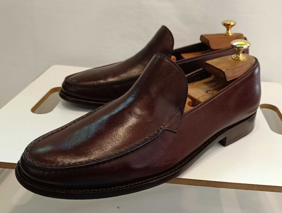 Pantofi loafer de lux penny 41.5 42 lucrati manual PRADA piele natural