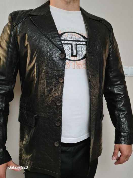 Мъжко сако естествена кожа Миланов