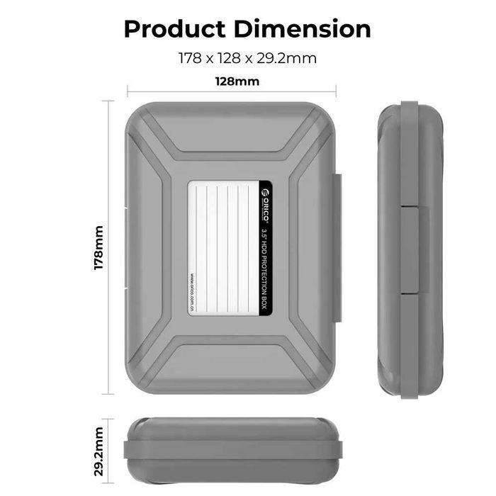 Carcasa / husa de transport si protectie pt hard-disk HDD de 3.5inch