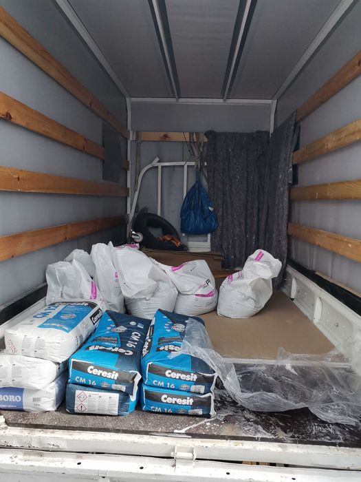 Качване на строителни материали.Извозване на строителен отпадък.