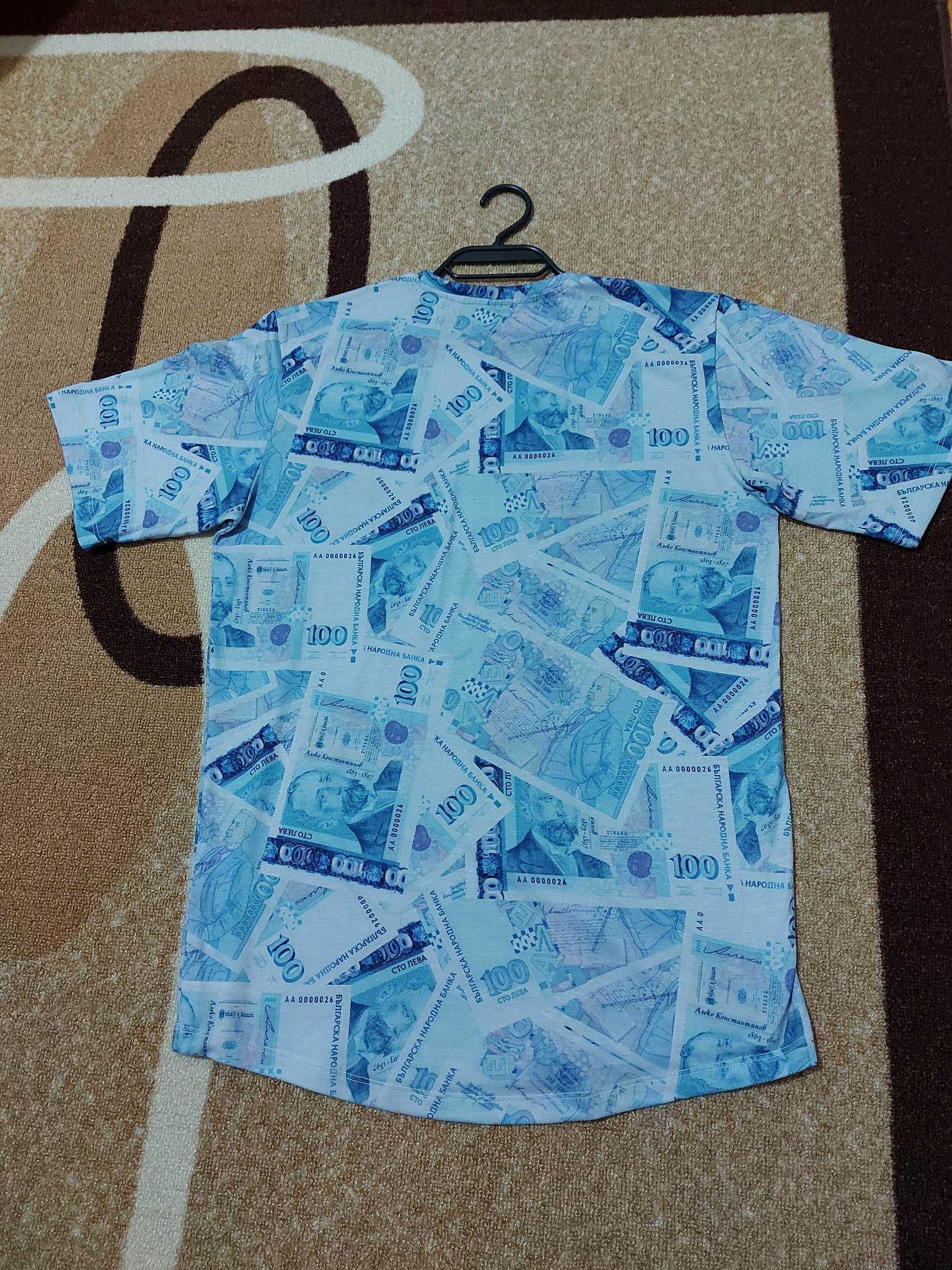 Тениска БАНКНОТИ от 100 ЛЕВА