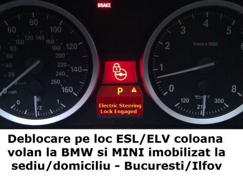 Anulare blocator volan BMW deblocare coloana directie resetare ELV