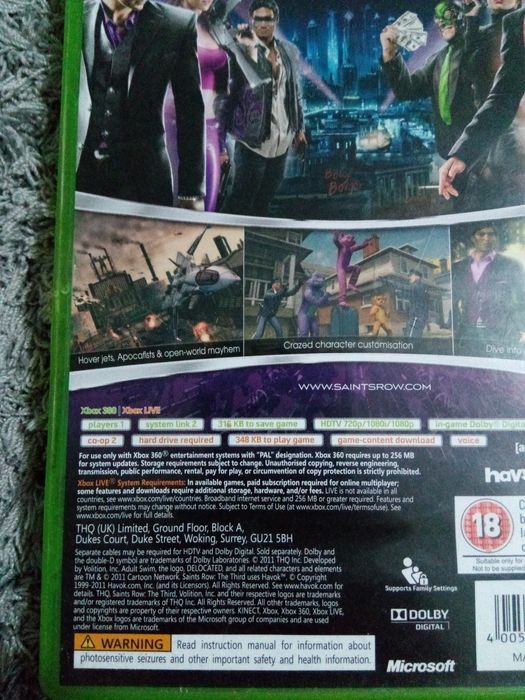 Transport 14 lei orice Joc Saints Row The Third Xbox 360/Xbox One